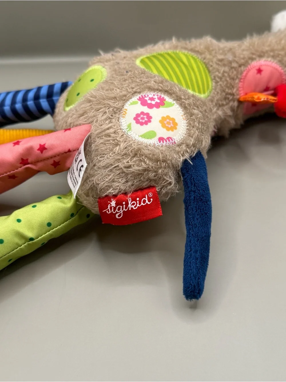 Sigikid Patchwork Giraffe Plush Baby Lovey Stuffed Animal
